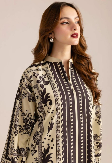 Stylish Women's Stitched Printed Shirt and Trouser Set - 2 Pcs